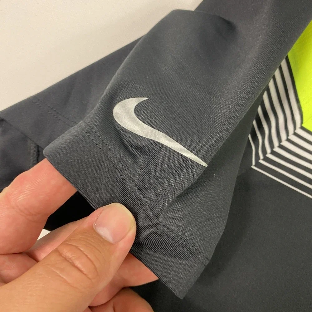 Nike Golf Polo Shirt Mens Large White Colorblock Dri-Fit Calusa‎ Pines Golf Club